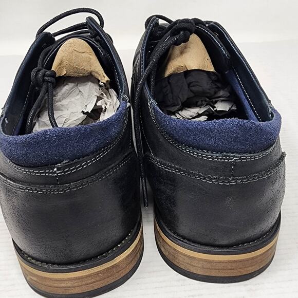 Steve Madden Lupo Men's Black Dress Shoes Leather Lace Up Shoes Men' Size 11.5 - Picture 5 of 12